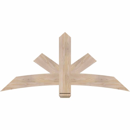 Ekena Millwork Alberta Smooth Timber Gable Bracket, Douglas Fir, 60"W x 27"H x 1 1/2"D x 5 1/2"F, 11/12 Pitch GBW060X27X0206ALB00SDF